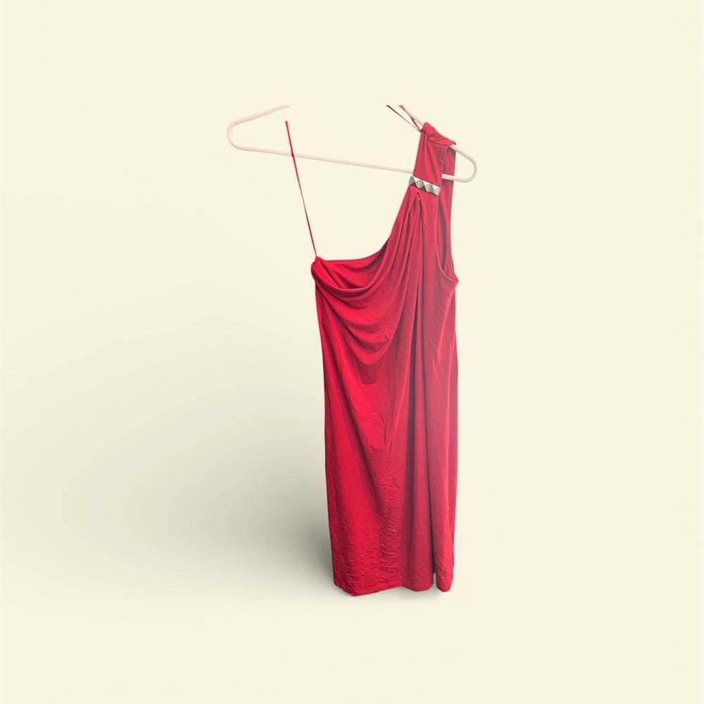 Michael Kors One Shoulder Red Dress